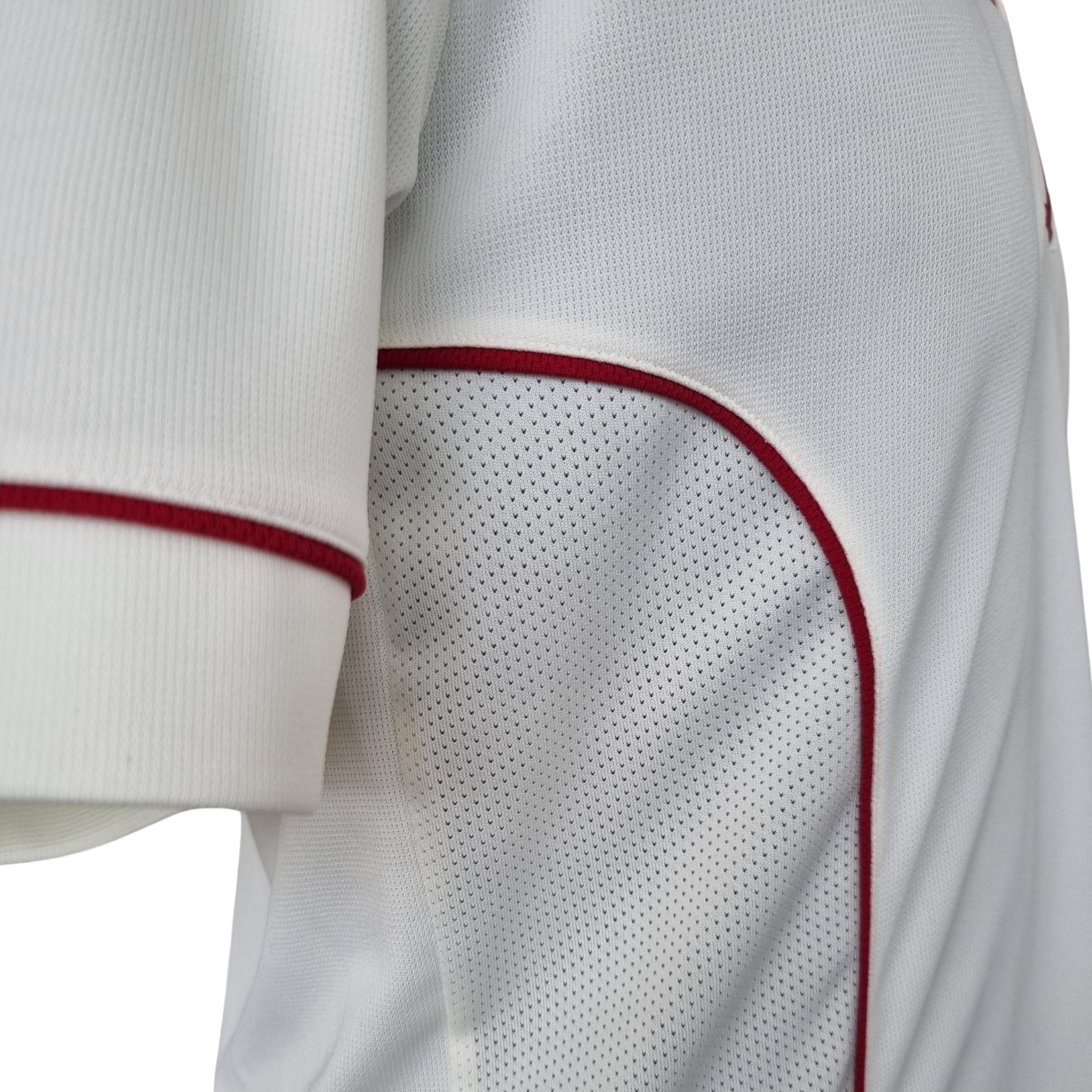 Salamander Polyester Cricket Shirt: Maroon Trim