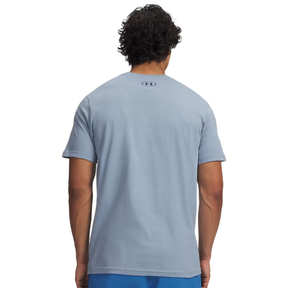 Under Armour Logo Men's SS Tee: Blue Wind/Blue Fog