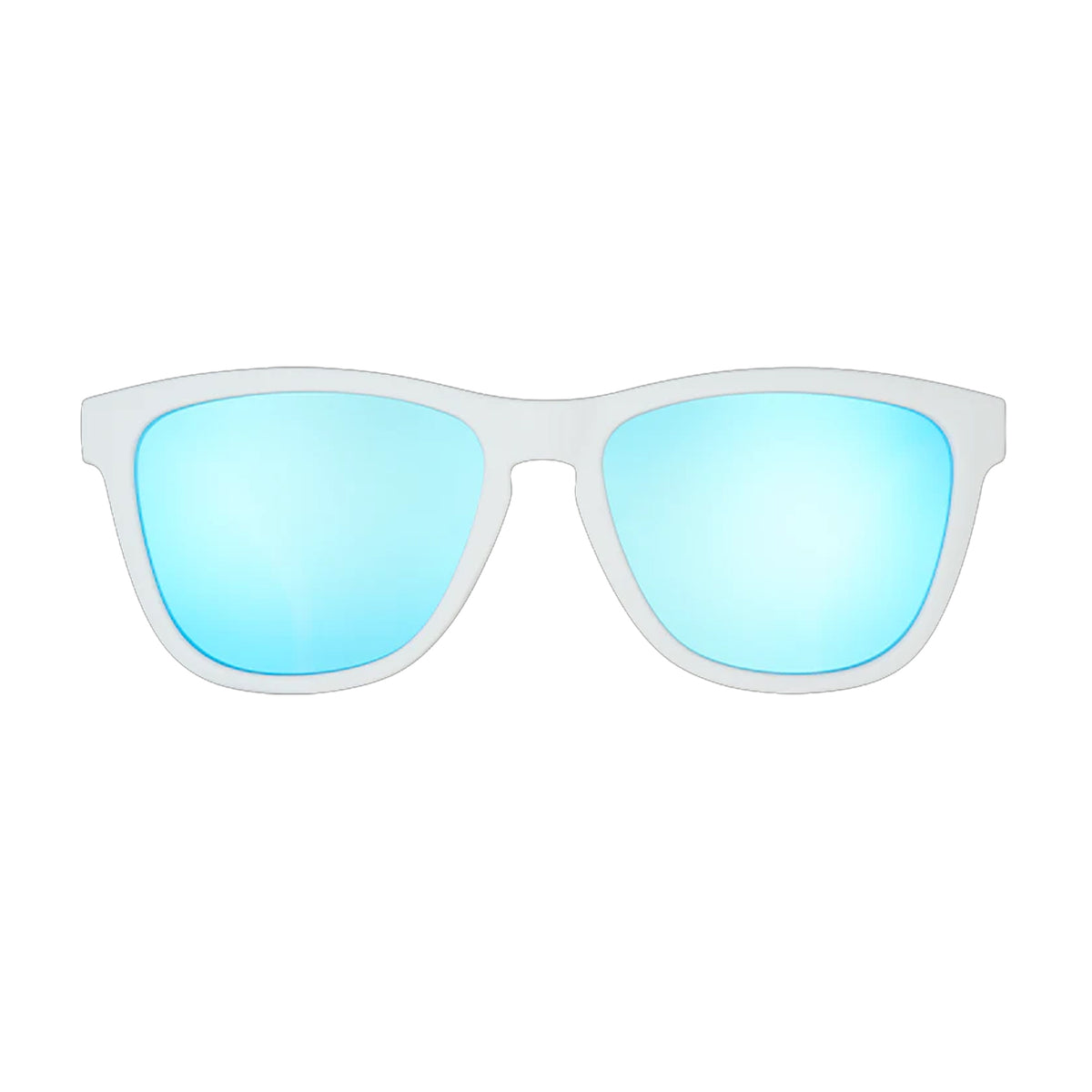 Goodr Yeti Sunglasses Blue Gradient Polarised Lenses: White Frame