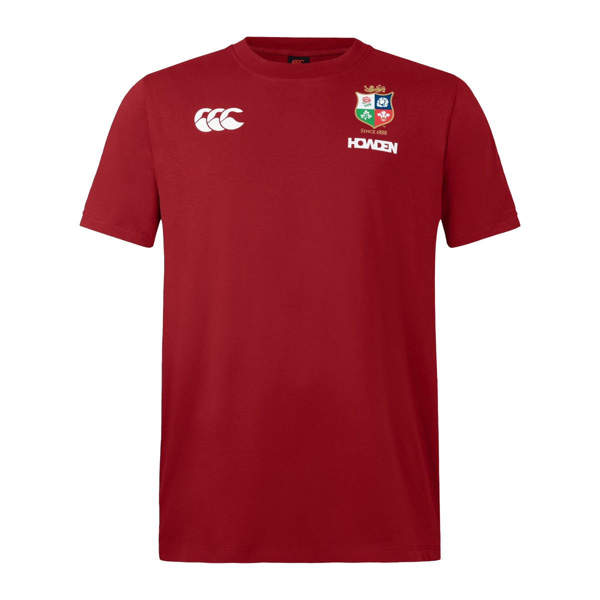 British & Irish Lions Rugby Cotton Jersey Tee: Red