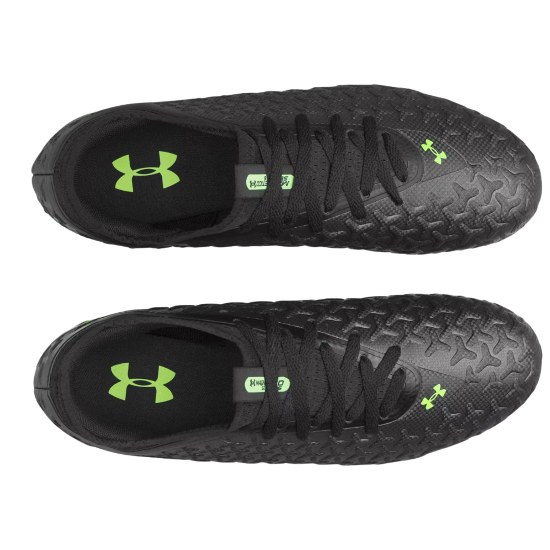 Under Armour Magnetico Select 6 Junior Football Shoes: Metallic Black/Hyper Green