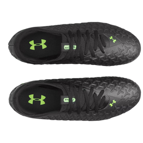 Under Armour Magnetico Select 6 Junior Football Shoes: Metallic Black/Hyper Green