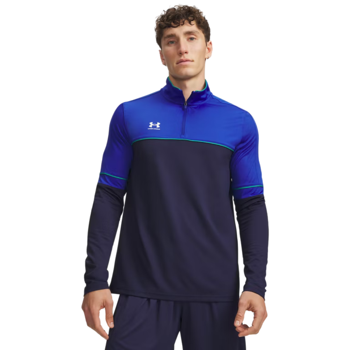 Under Armour Challenger Training Men's Quarter Zip: Midnight Navy/Royal/White
