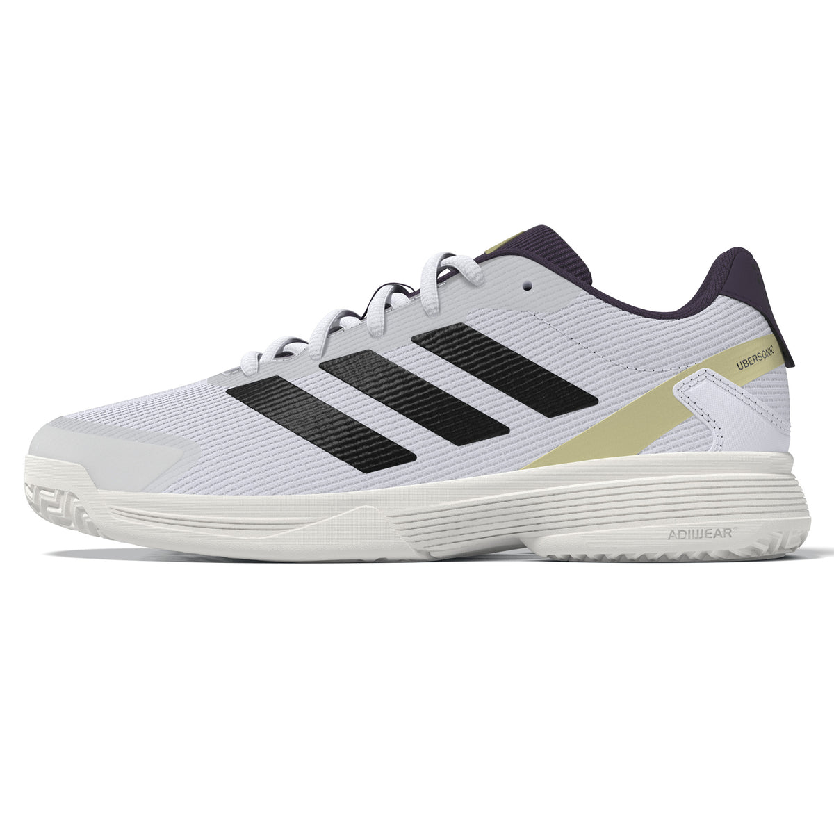 Adidas Ubersonic Kids Tennis Shoes: White/Plum