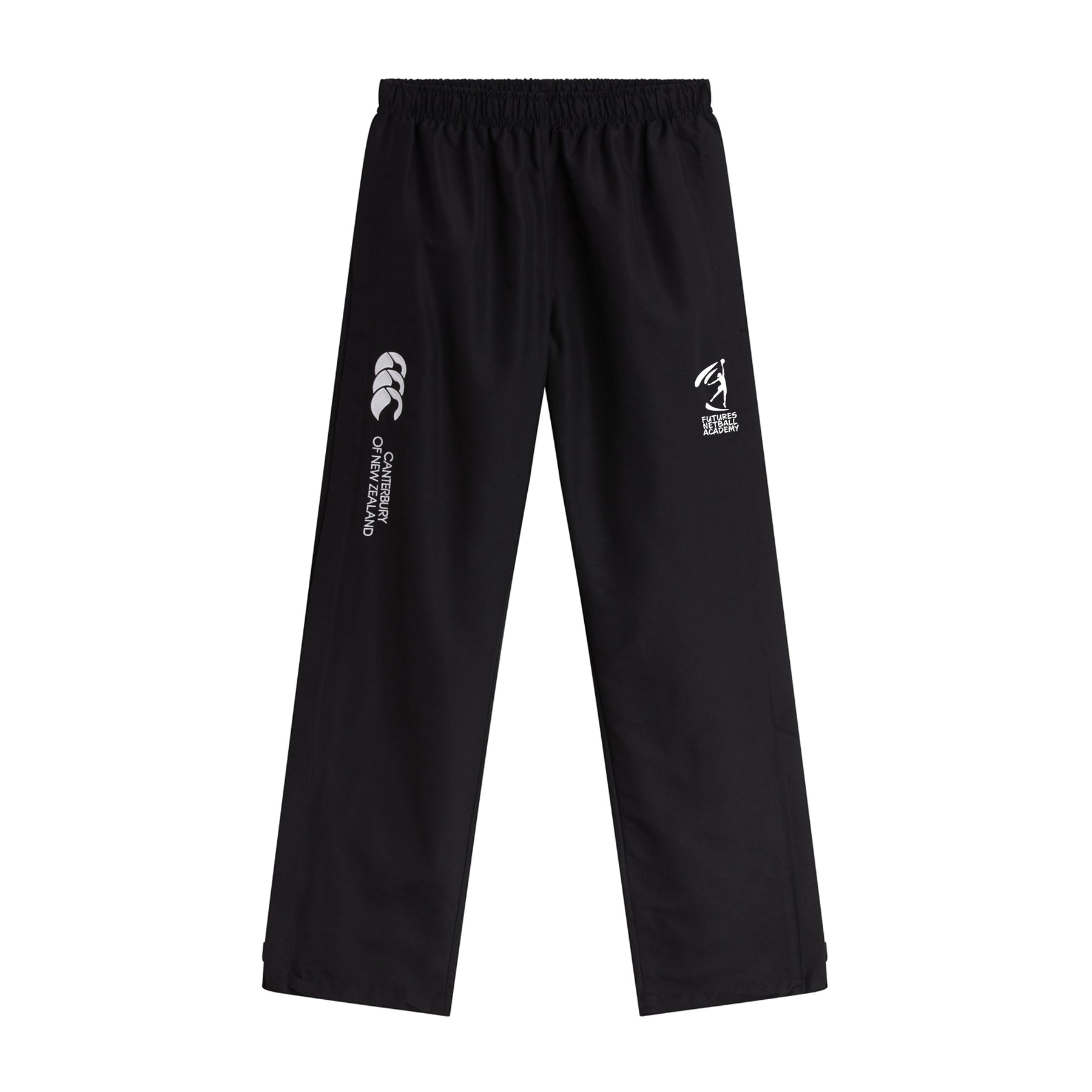 Futures Netball Academy Canterbury Junior Open Hem Stadium Pant: Black
