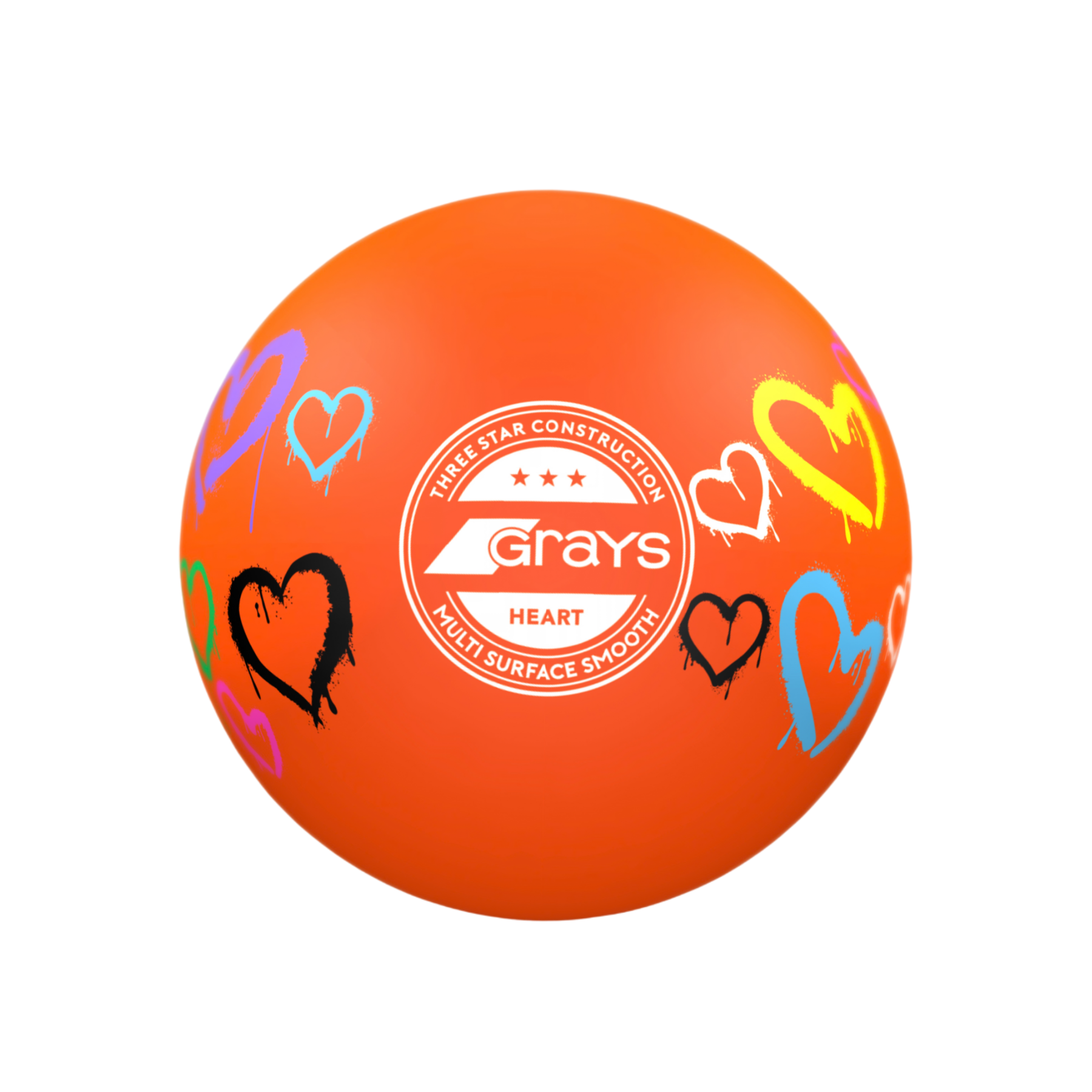 Grays Novelty Heart Hockey Ball: Orange