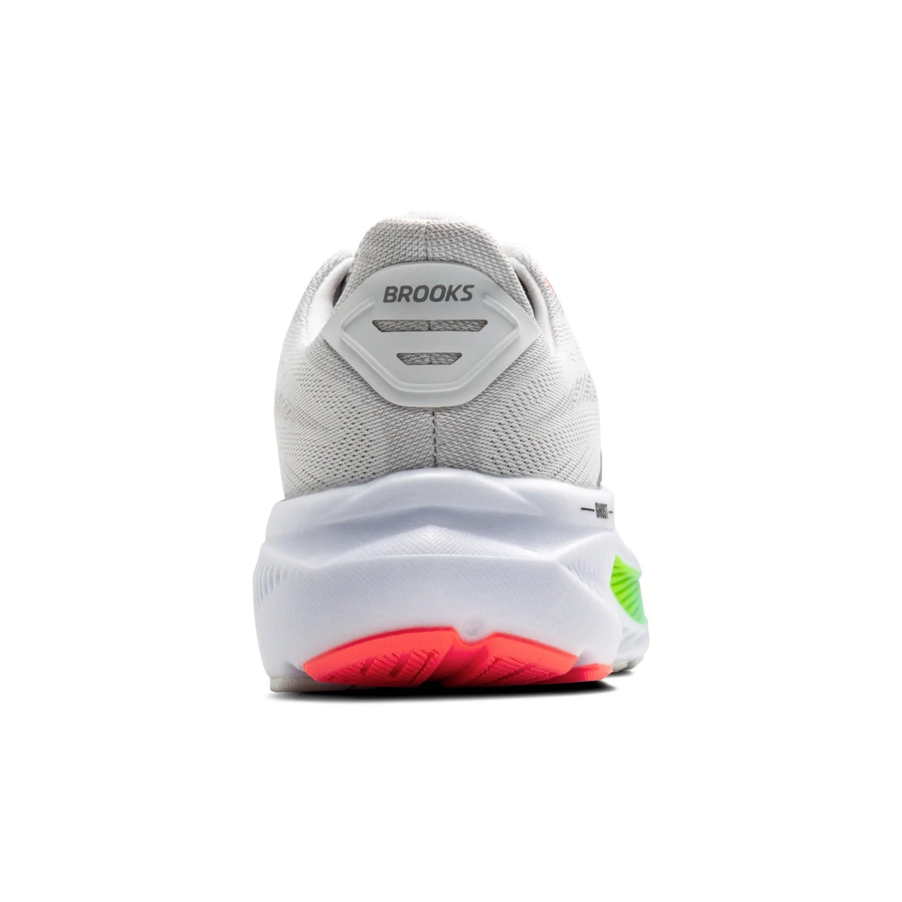 Brooks Ghost 17 Mens Running Shoes: White/Pink Clay/Gecko