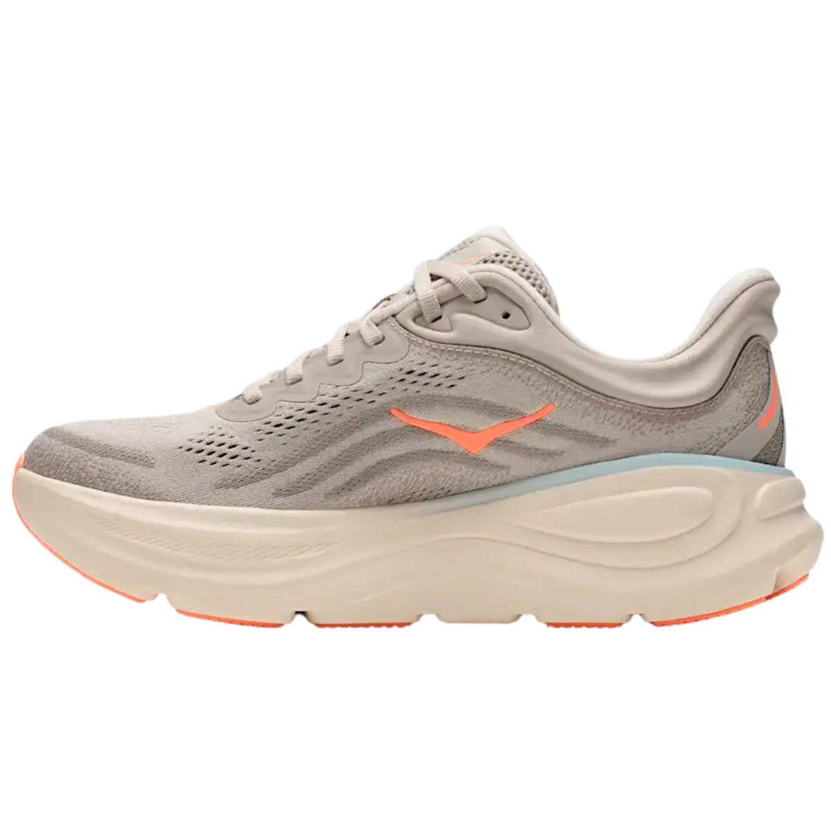 Hoka Bondi 9 Women's Running Shoes: River Rock Grey/Mineral Ore