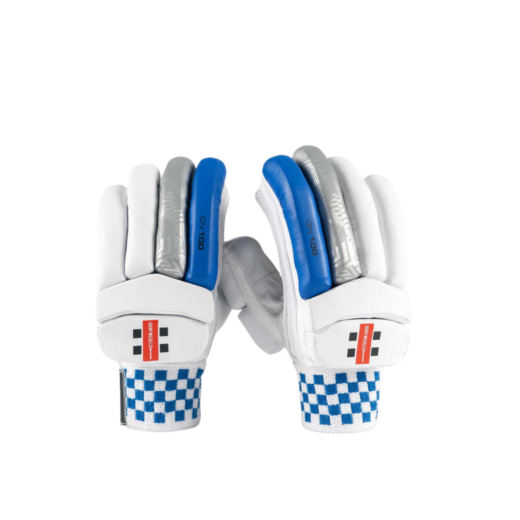 Gray Nicolls GN100X Batting Gloves: White/Blue