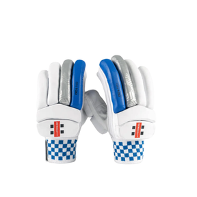 Gray Nicolls GN100X Batting Gloves: White/Blue