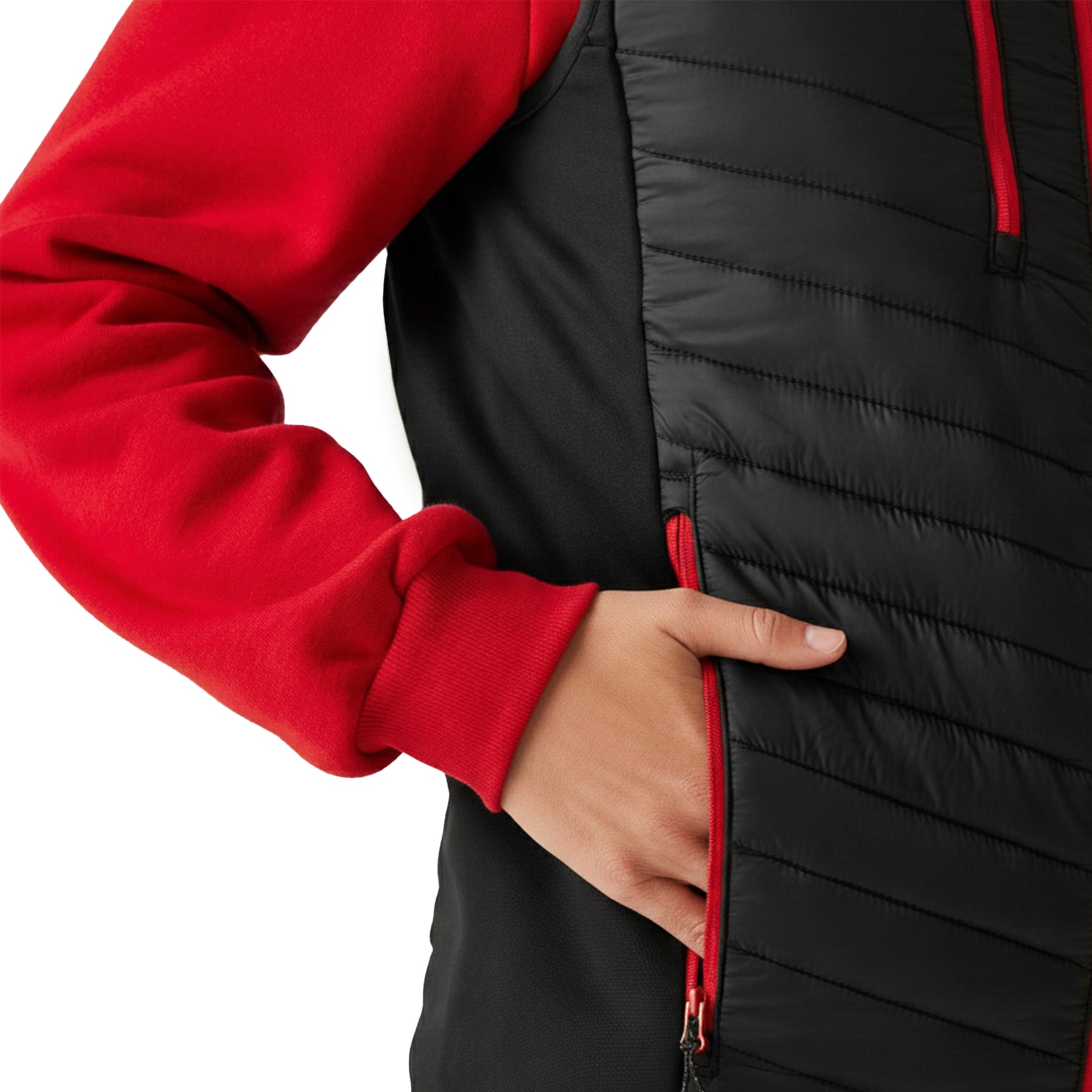 Phoenix Netball Hybrid Bodywarmer: Black/Red