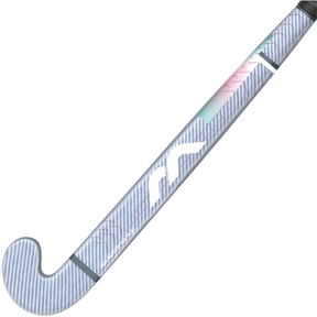 Mercian Evolution CKF35 Pro Hockey Stick: Silver Carbon/Purple