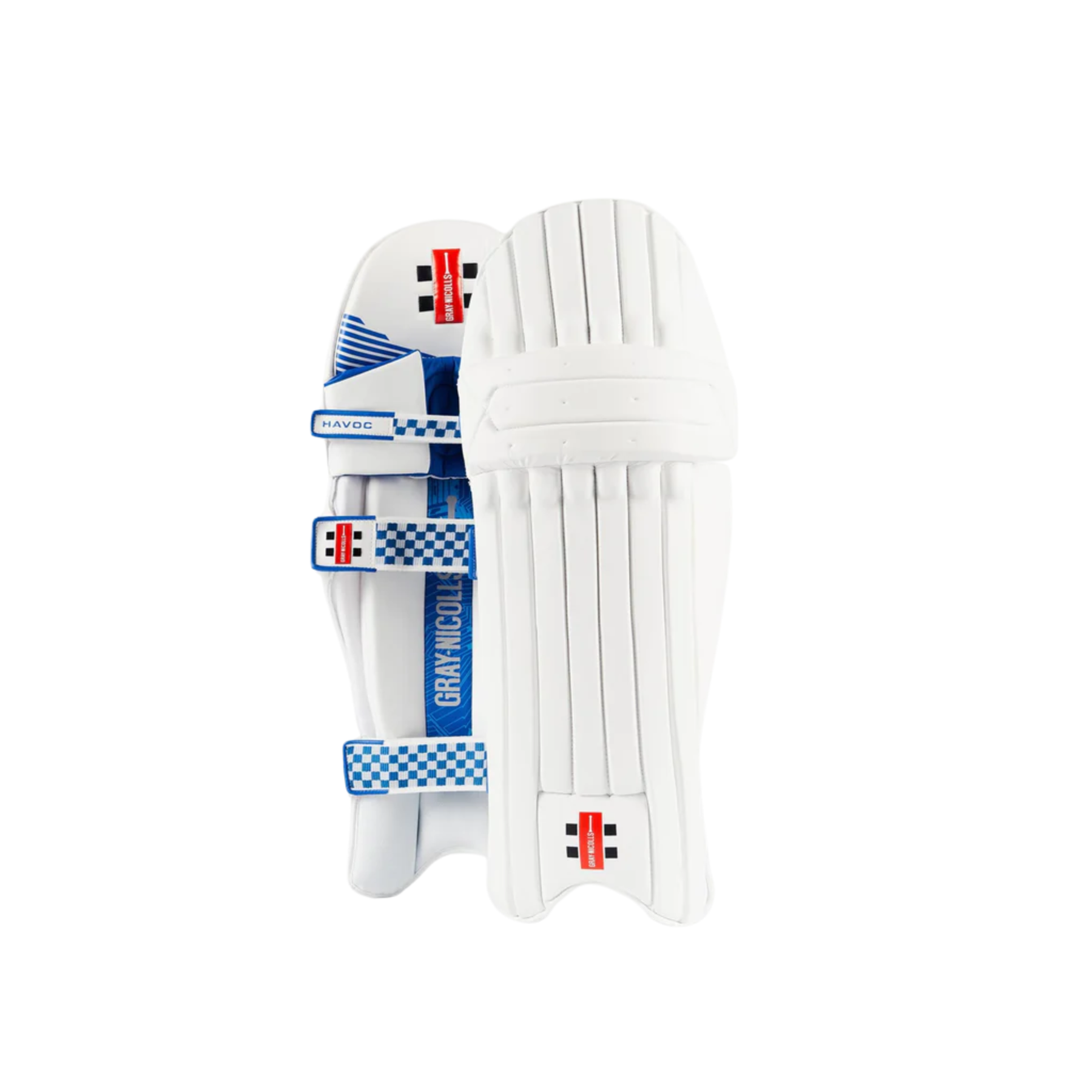 Gray Nicolls Havoc 1.0 Batting Pads: White/Blue - Adult RH