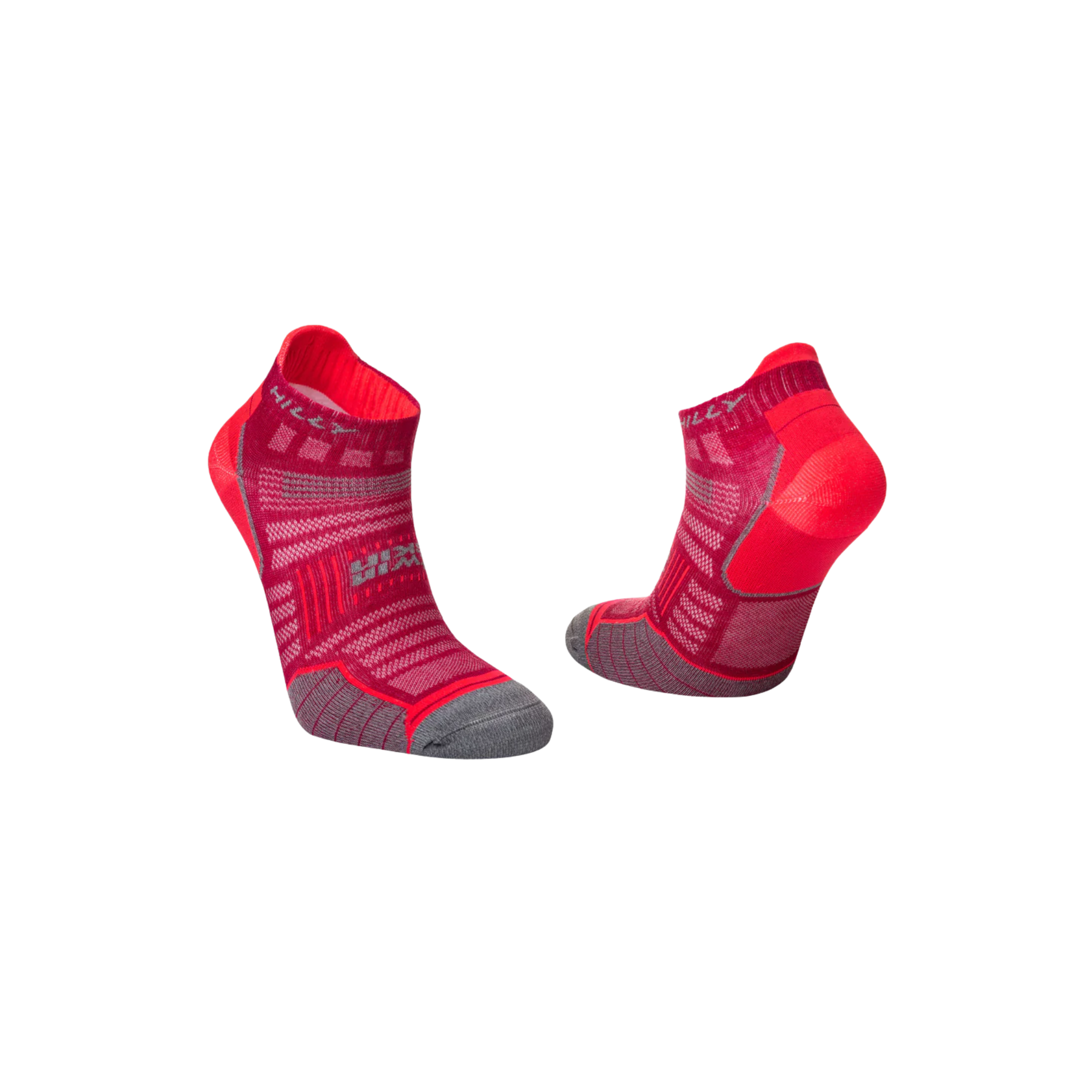 Hilly Twin Skin Socklets: Magenta/Grey Marl
