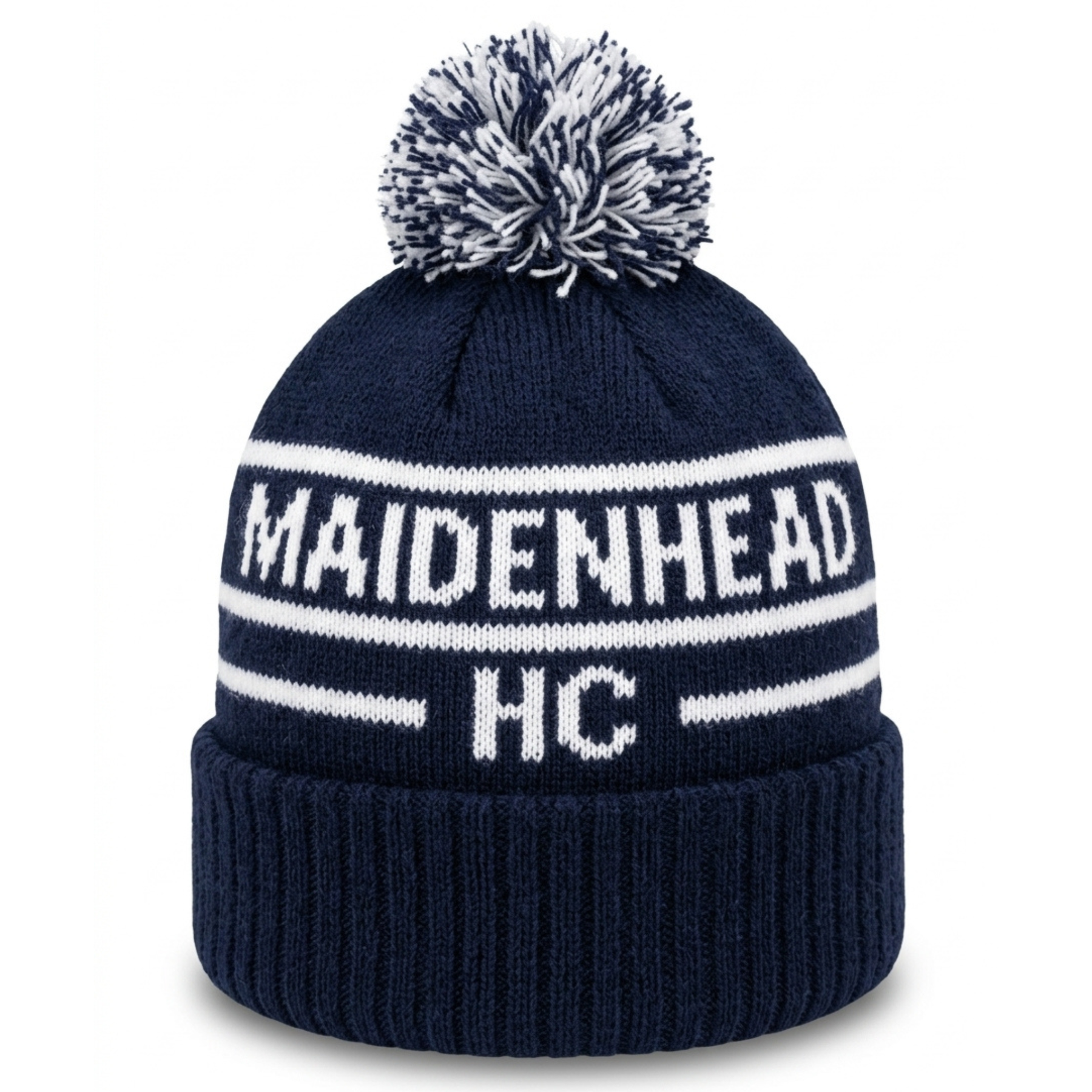 Maidenhead HC Bobble Hat Navy/White