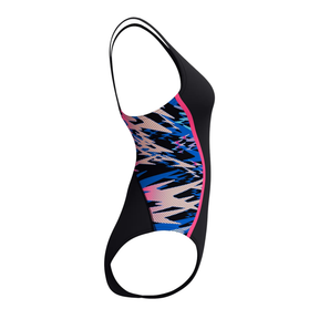 Speedo Women's Hyperboom Splice Muscleback Swimsuit: Anthracite/Pink