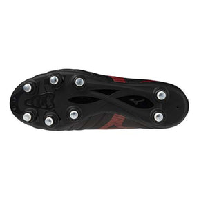 Mizuno Monarcida Neo III Rugby Boots: Black/Morelia Red