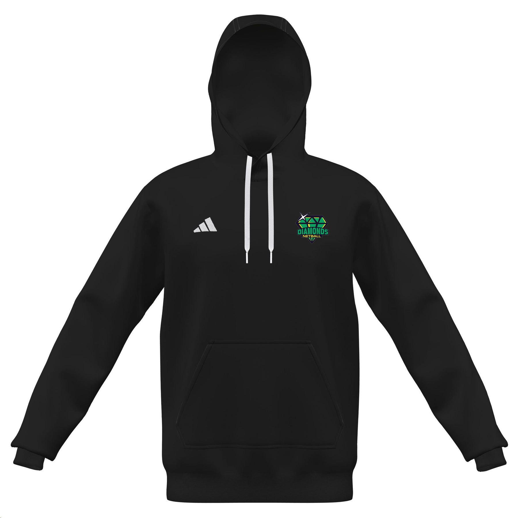 Diamonds Netball Hoodie: Black