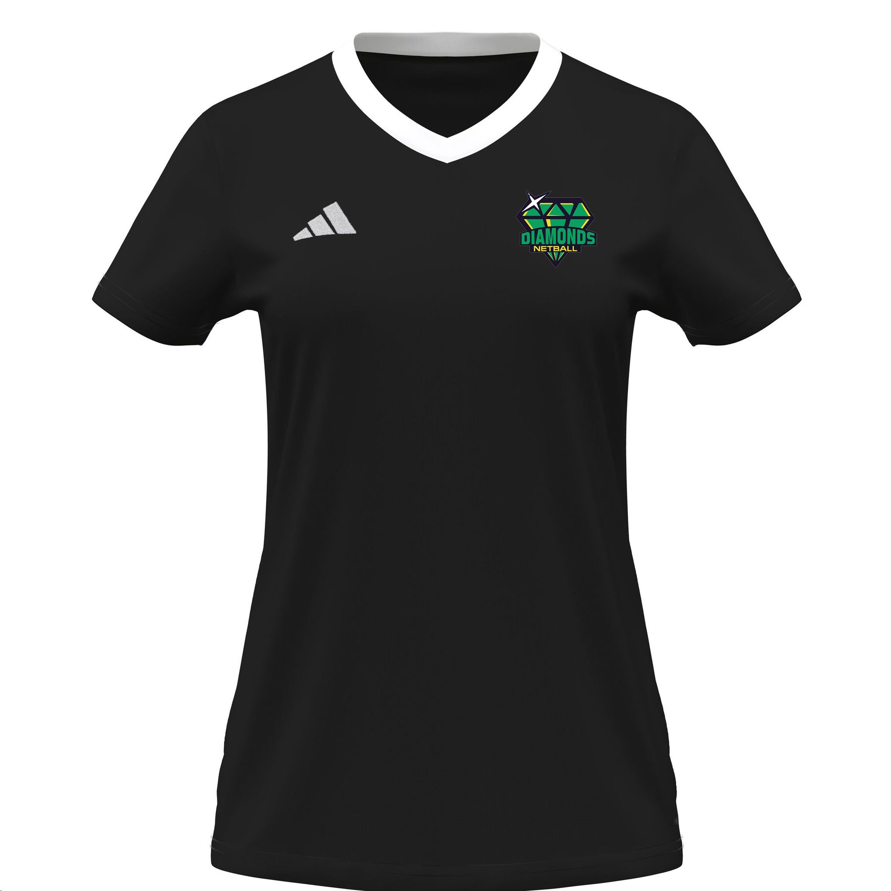 Diamonds Netball Womens Jersey: Black