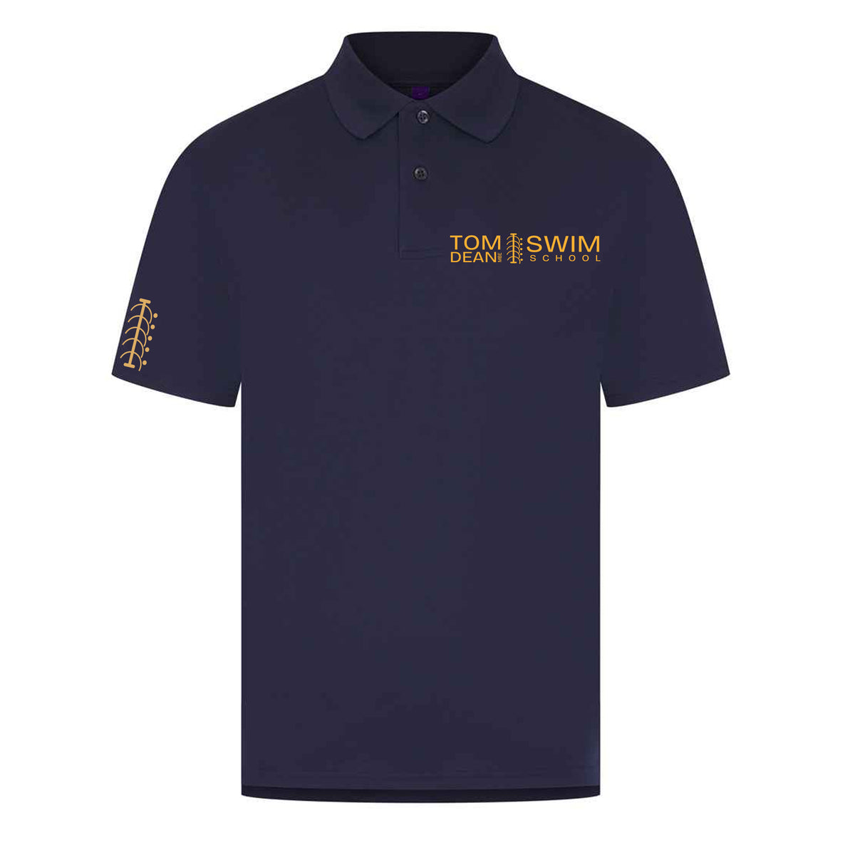 Tom Dean Swim School Director's Men's Polo Top: Oxford Navy