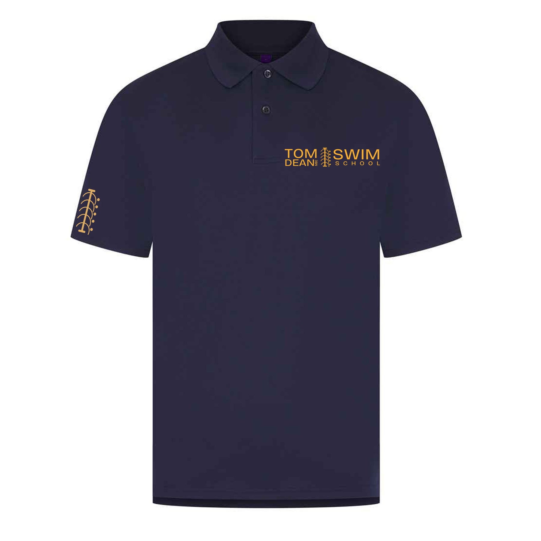 Tom Dean Swim School Director's Men's Polo Top: Oxford Navy