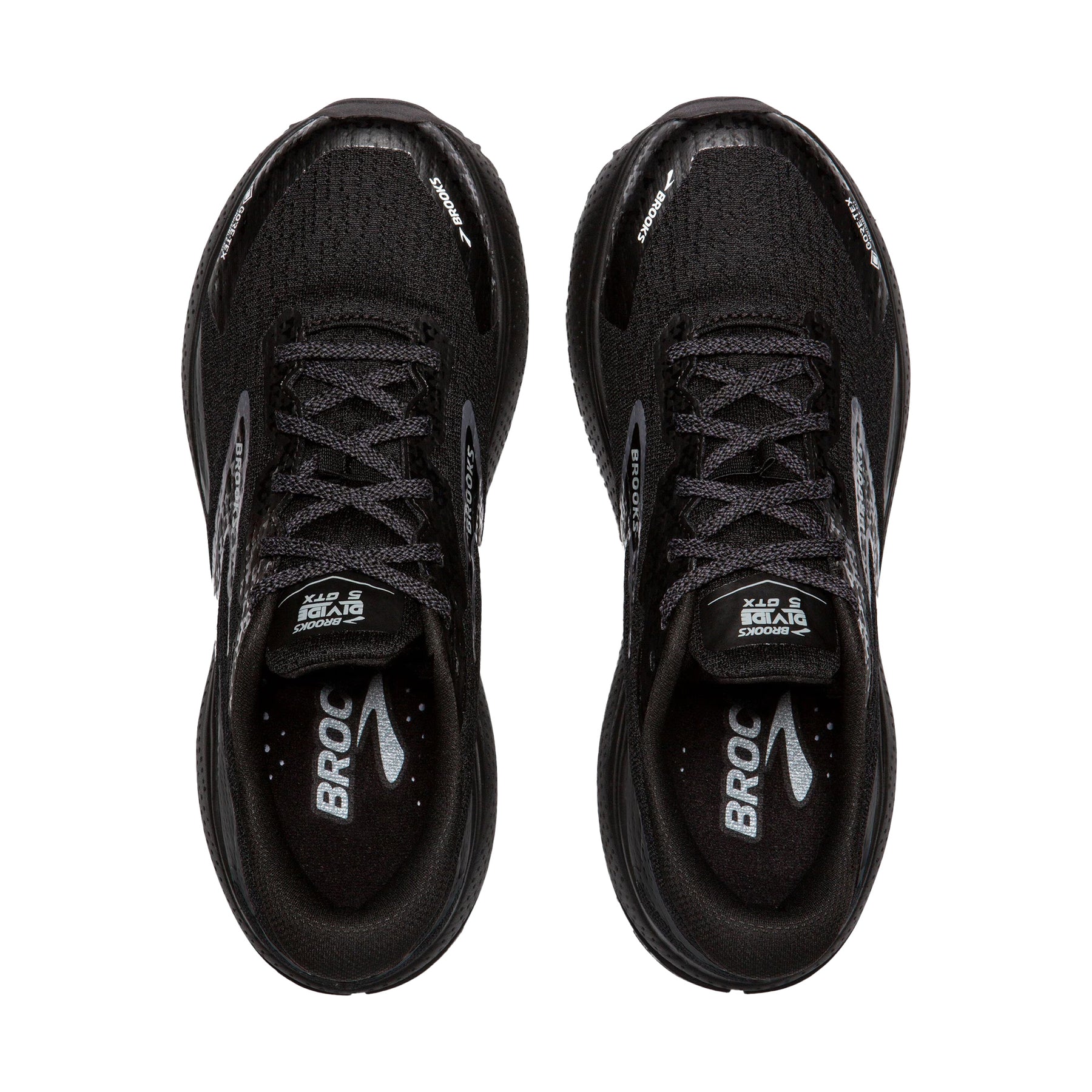 Brooks Divide 5 GTX Womens Trail Running Shoes: Black/Alloy/Primer Grey