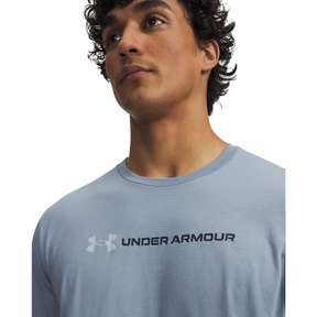 Under Armour Logo Men's SS Tee: Blue Wind/Blue Fog