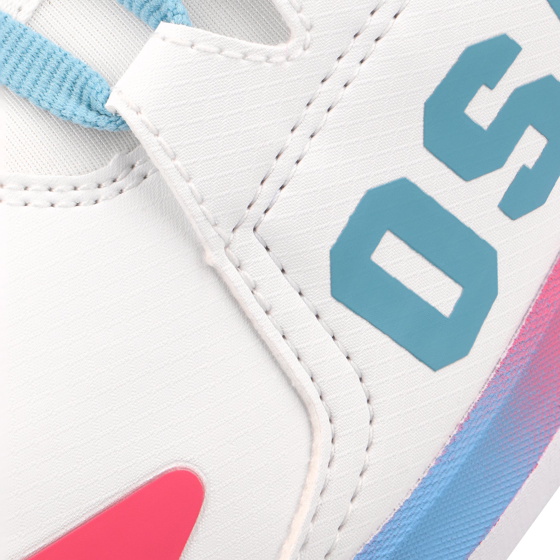 Osaka Furo Play Junior Hockey Shoes 2025: White/Retro Blue/Raspberry