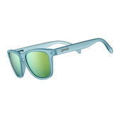 Goodr Sun Wizard Sunglasses Yellow Reflective Polarised Lenses: Blue Frame