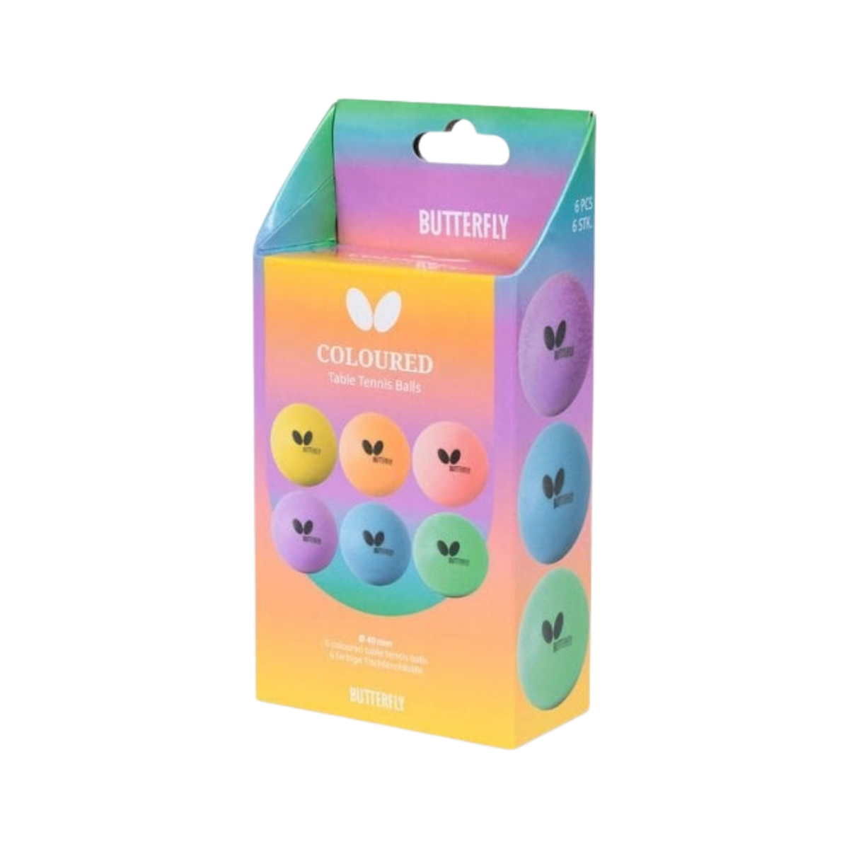 Butterfly Coloured Balls 6 Pack