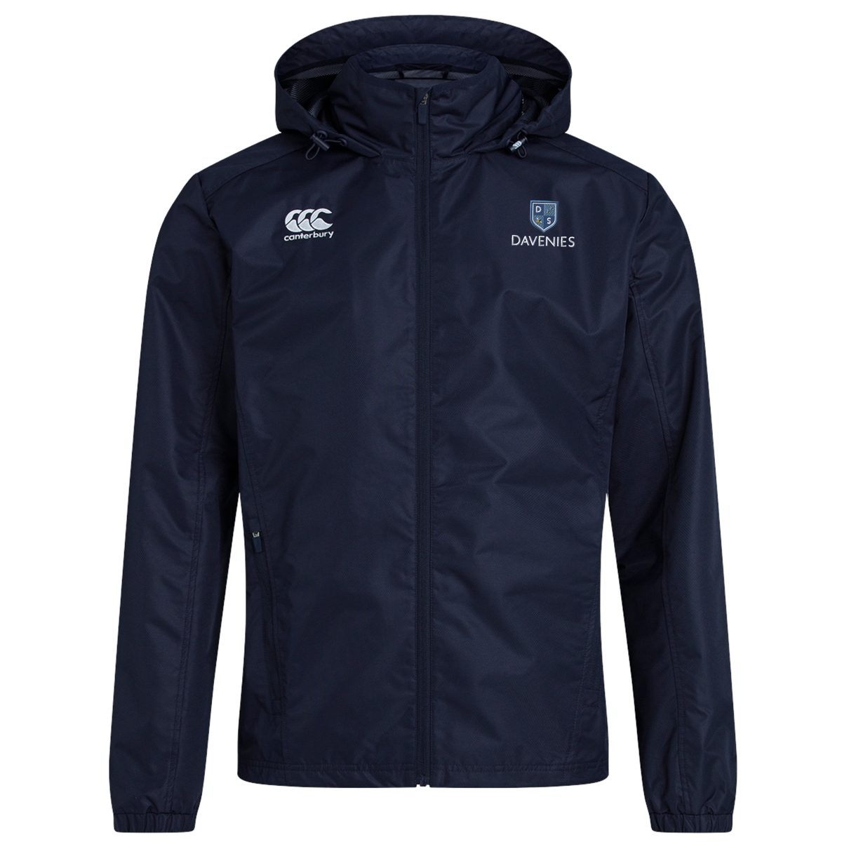 Davenies Club Vaposhield Full Zip Rain Jacket: Navy
