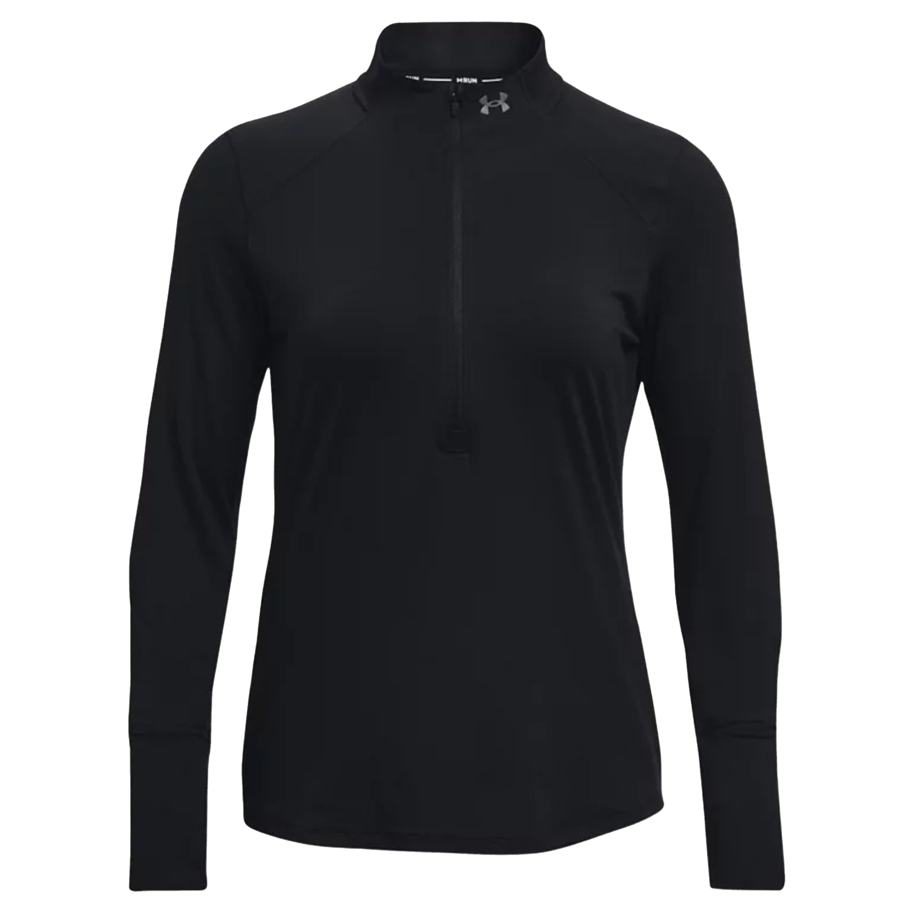 Under Armour Women's Qualifier Run 2.0 Half Zip Top: Black/Reflective