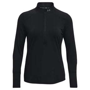 Under Armour Women's Qualifier Run 2.0 Half Zip Top: Black/Reflective