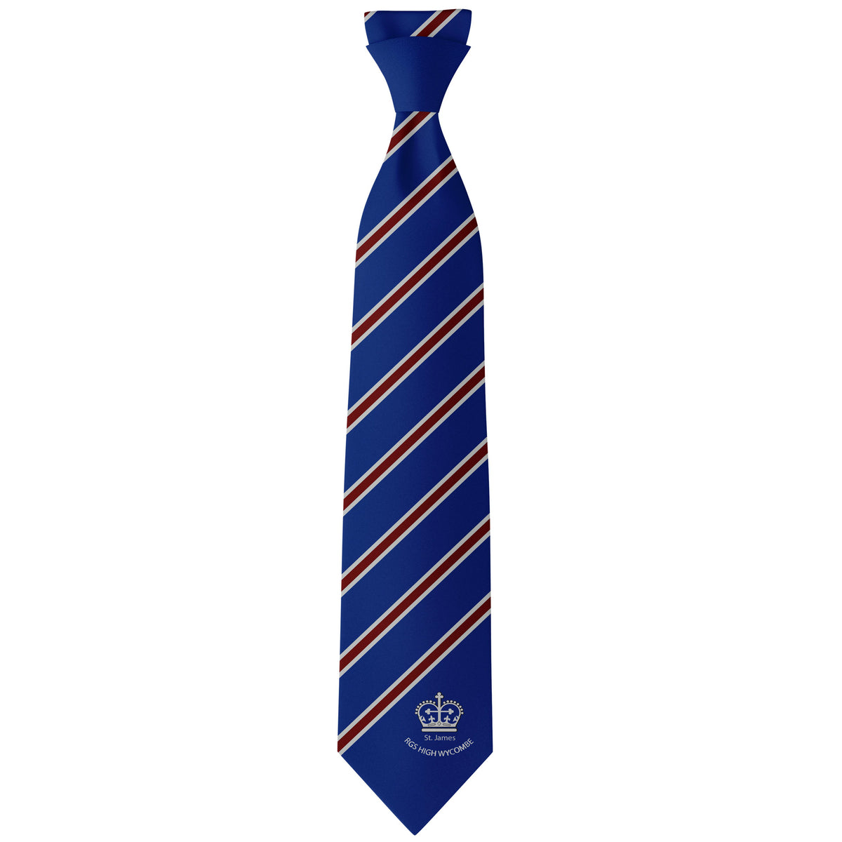 Royal Grammar School Tie St James: Sapphire/Cardinal