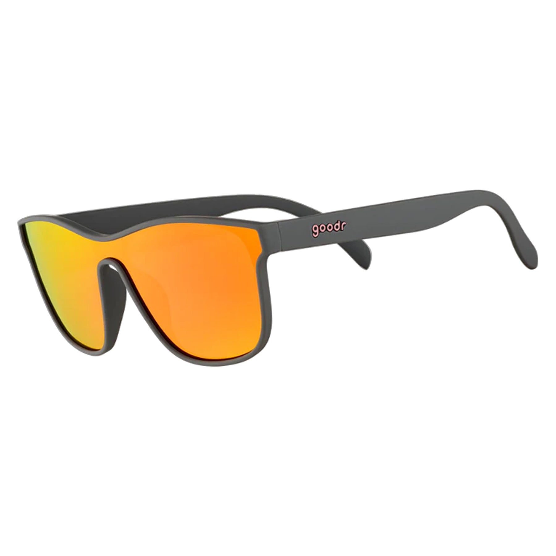 Goodr Voight Sunglasses Rose Reflective Polarised Lenses: Grey Frame