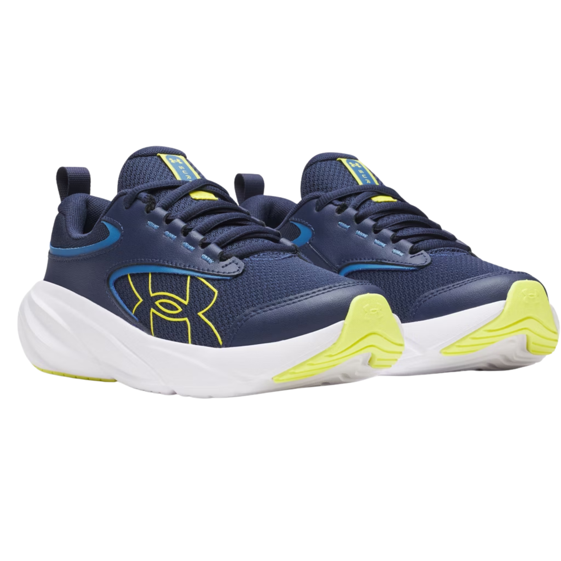 Under Armour Surge 5 Kids School Running Shoes: Academy/Aegean Blue/Flash Light