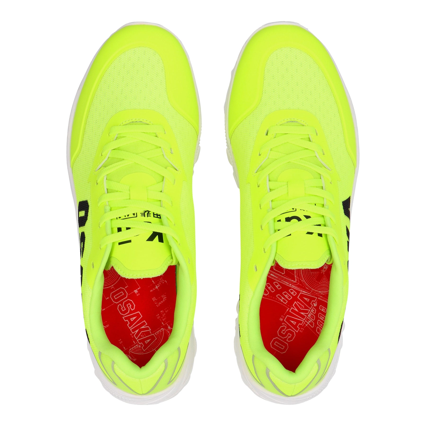 Osaka KAI MK1 Hockey Shoes 2025: Pro Tour White/Fluo Lime