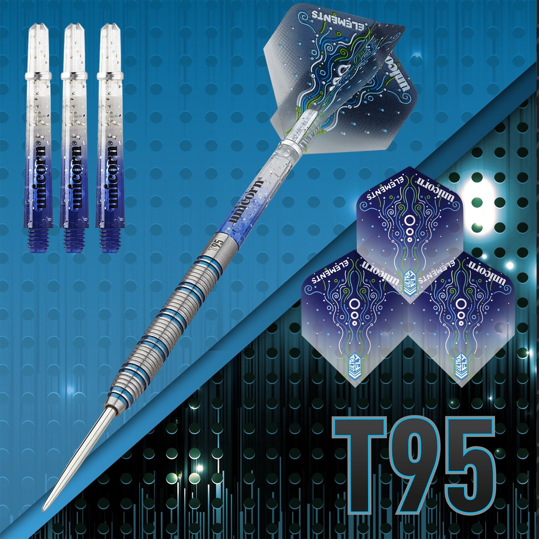 Unicorn Darts T95 Core XL 95% Tungsten: Blue