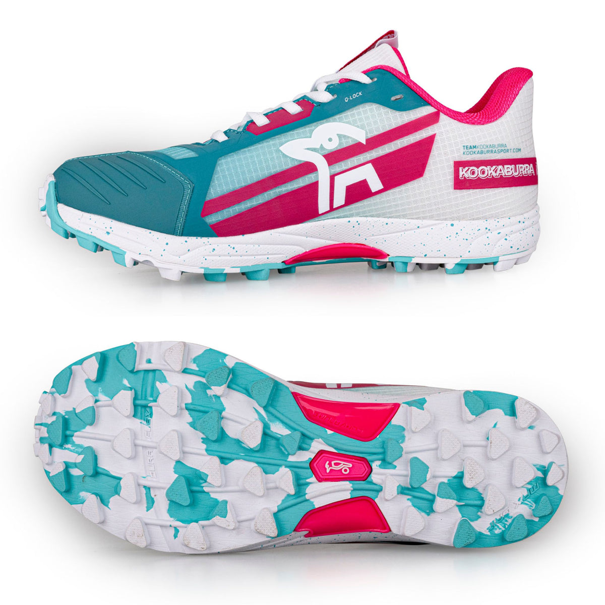 Kookaburra Surge Womens Hockey Shoes 25/2026: Mint/Pink