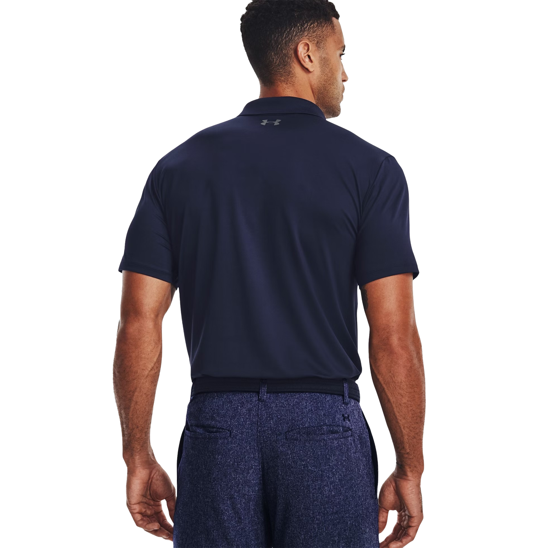 Under Armour Matchplay Printed Polo: Midnight Navy/Pitch Grey - M