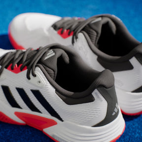 Adidas Solematch Control 2 Men's Tennis Shoes: White/Black/Red