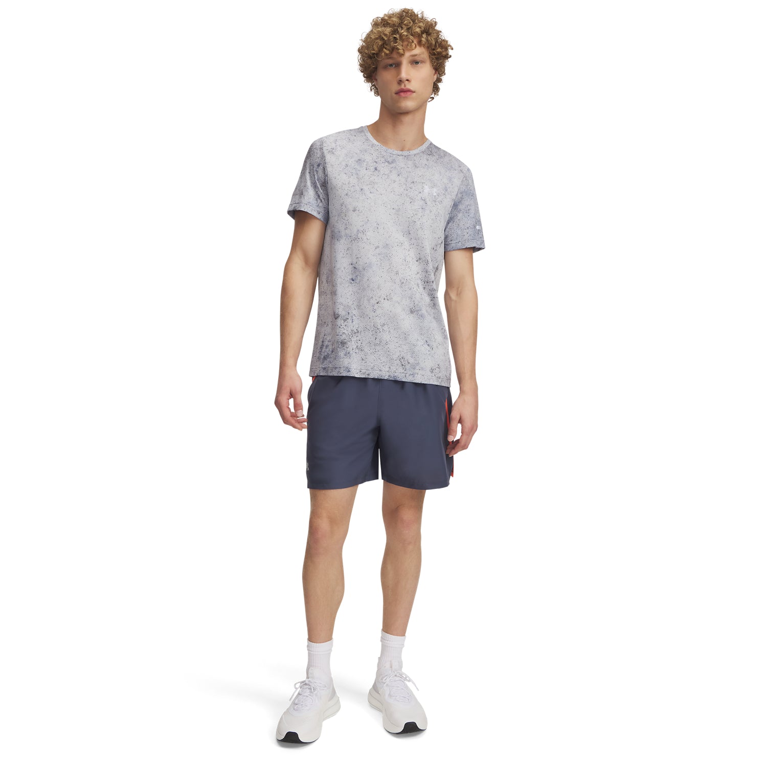 Under Armour Mens Launch Run 7inch Running Shorts: Downpour Grey/Reflective