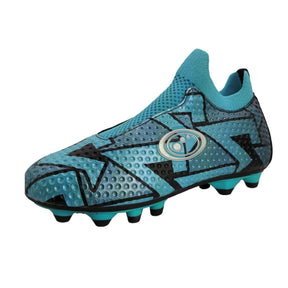 Optimum Aztec Laceless Moulded Stud Kids Football Boots: Ice Blue