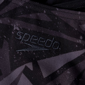 Speedo Women's Hyperboom Placement Muscleback Swimsuit: Black/Grey