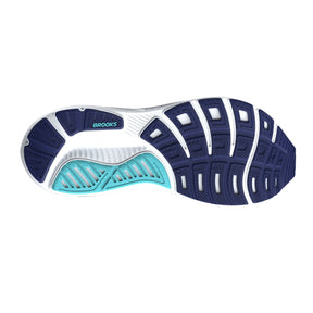 Brooks Ghost 17 Mens Running Shoes: White/Beacon Blue/Ipanema