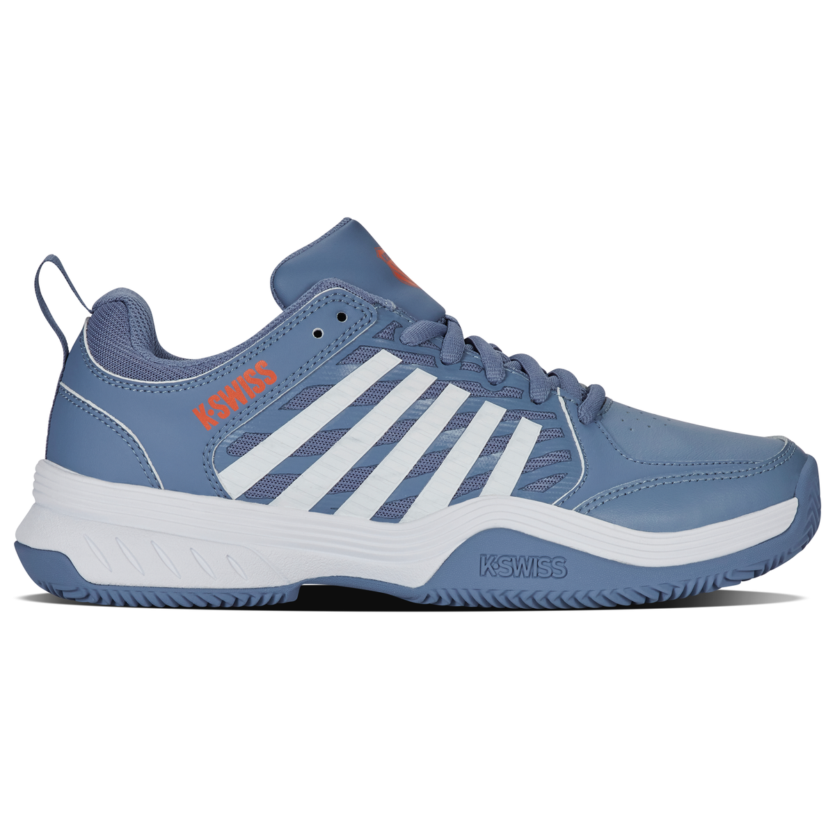 K Swiss Court Express 2 Clay Mens Tennis Shoes: Infinity/White/Scarlet Ibis