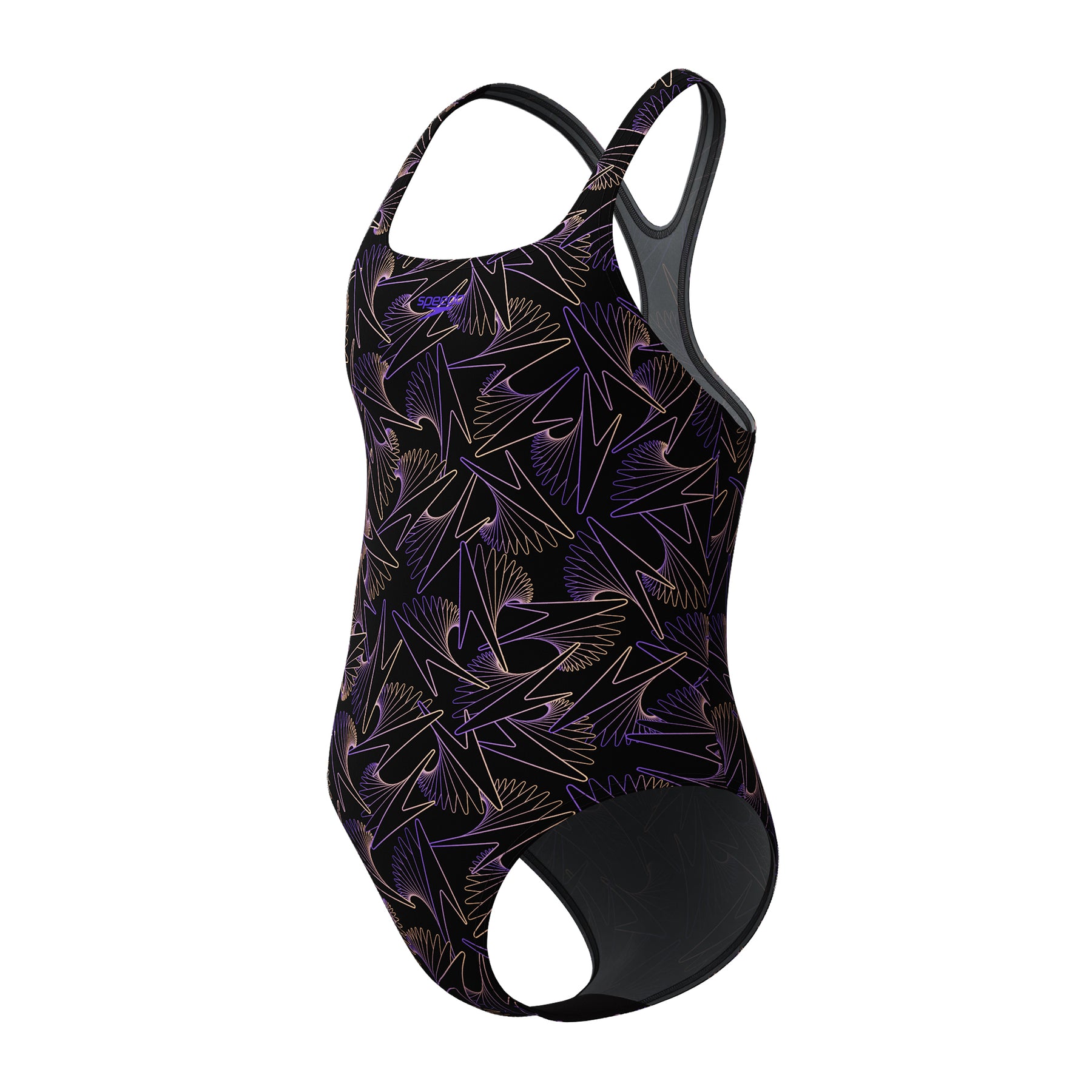 Speedo Girls Hyperboom Allover Medalist Swimsuit: Orange
