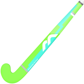 Mercian Genesis W1 Wooden Hockey Stick: Neon Green/Aqua