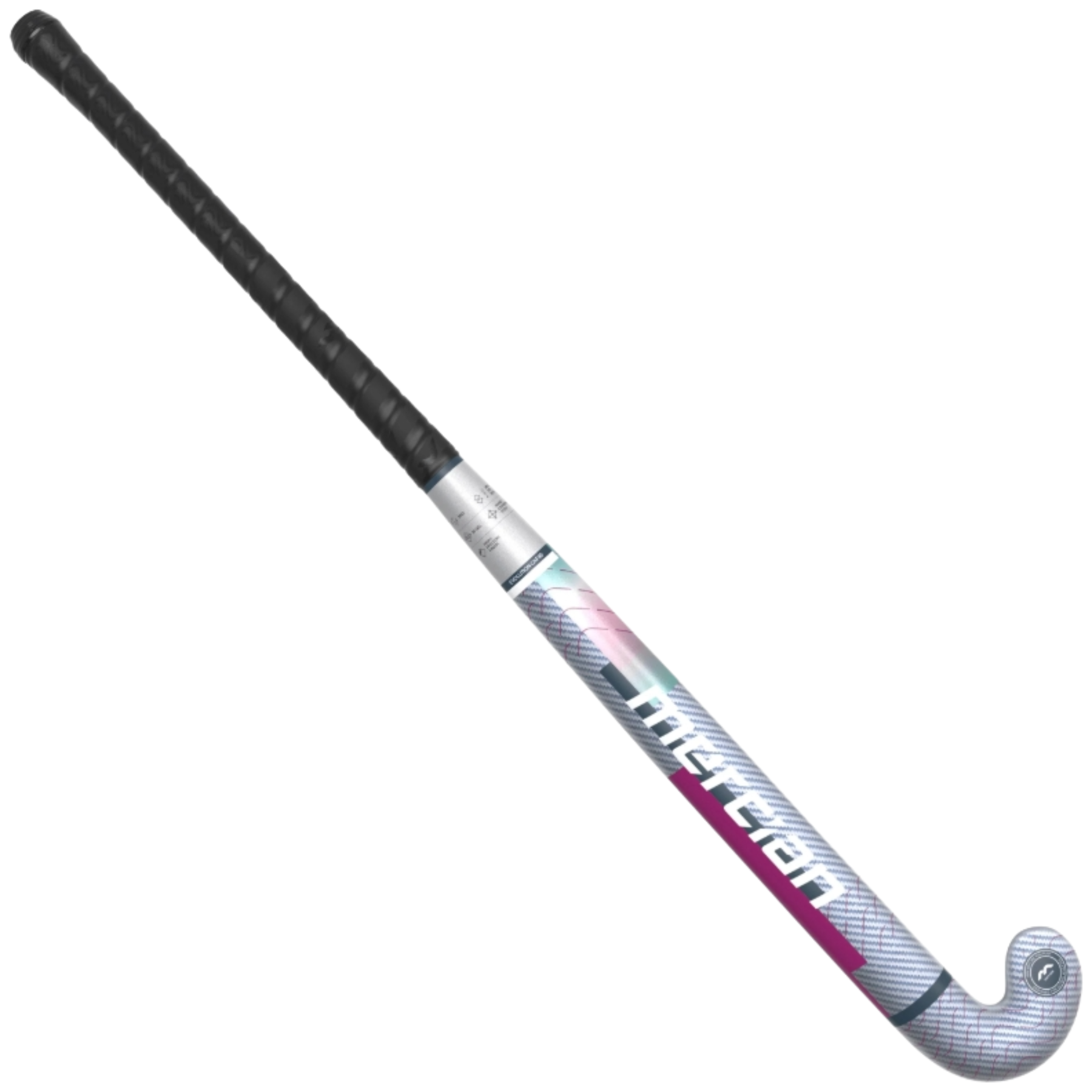 Mercian Evolution CKF35 Pro Hockey Stick: Silver Carbon/Purple