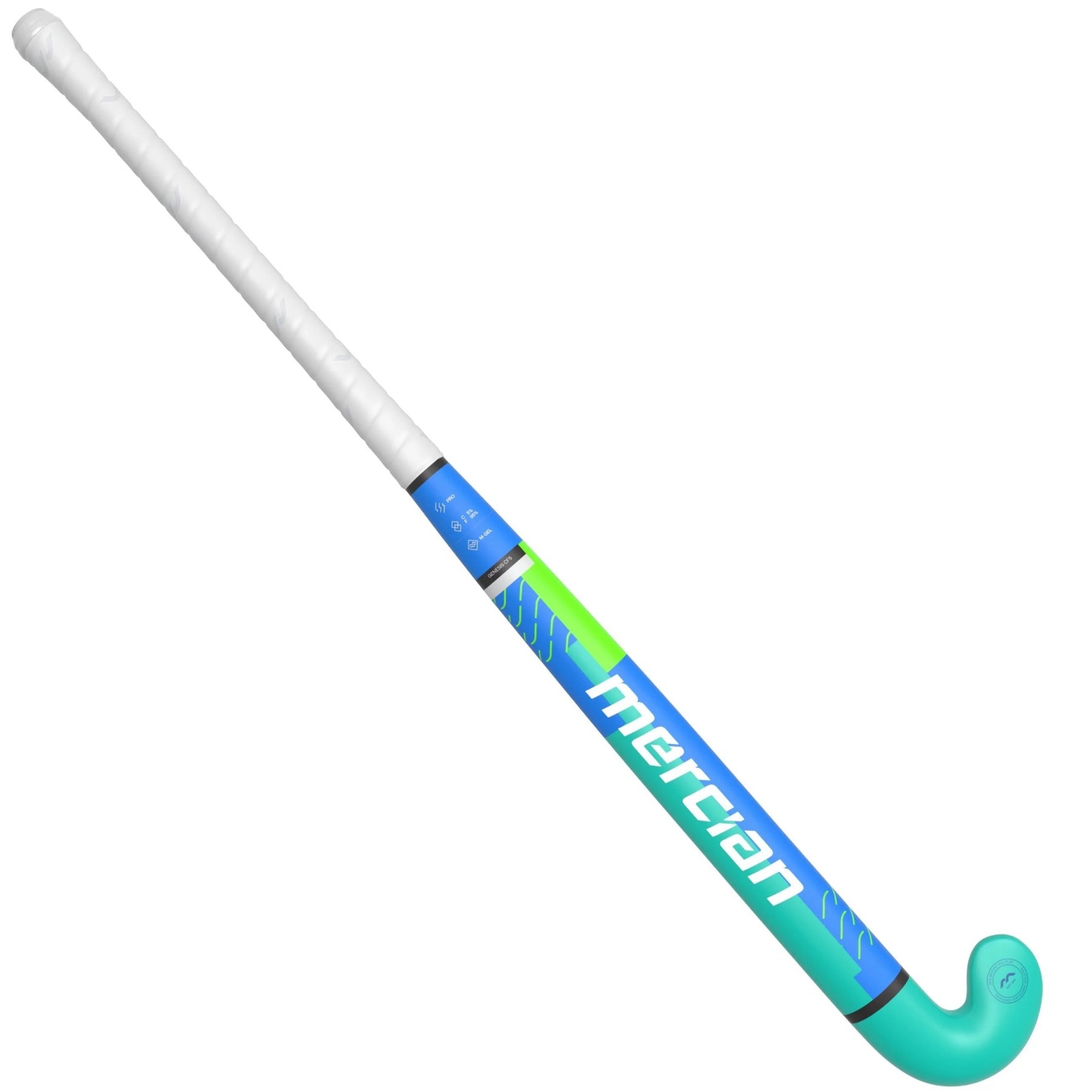 Mercian Genesis CF5 Pro Hockey Stick: Royal/Aqua